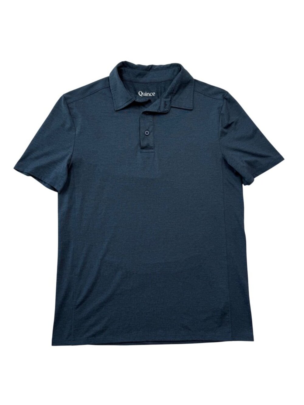 Quince Flowknit Ultra Soft Performance Polo Short Sleeve Golf Preppy Navy Mens S